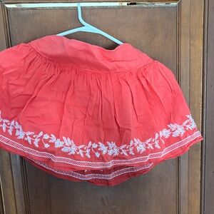 2012 Aeropostale Coral Embroidered Women's Micro Skirt